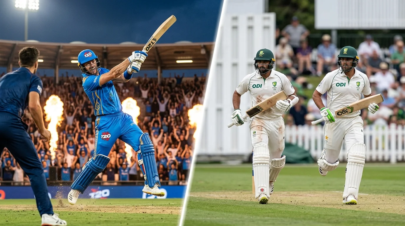 Vergleich der Run-Dynamik von T20 und ODI für Over-Under-Wetten