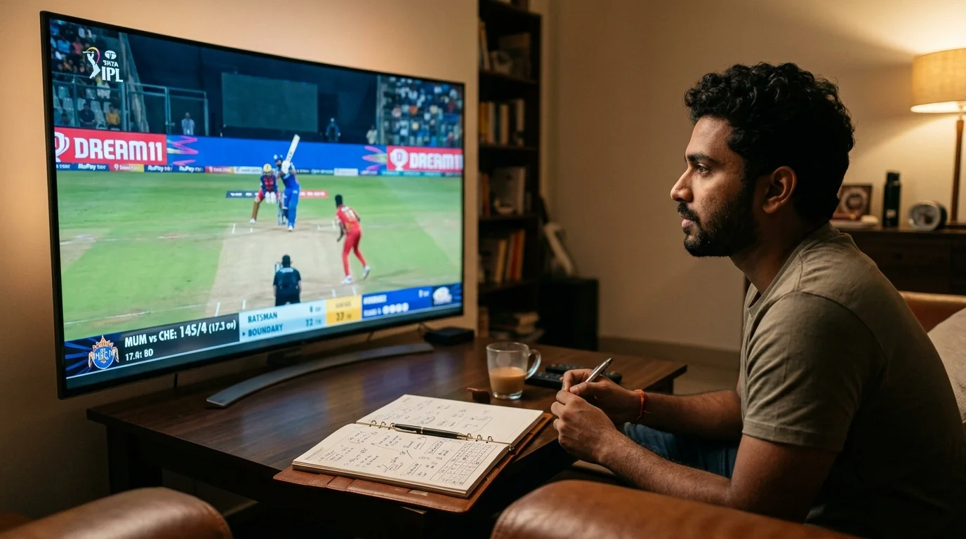 Person blickt nachdenklich auf die Zukunft des Cricket-Wettens