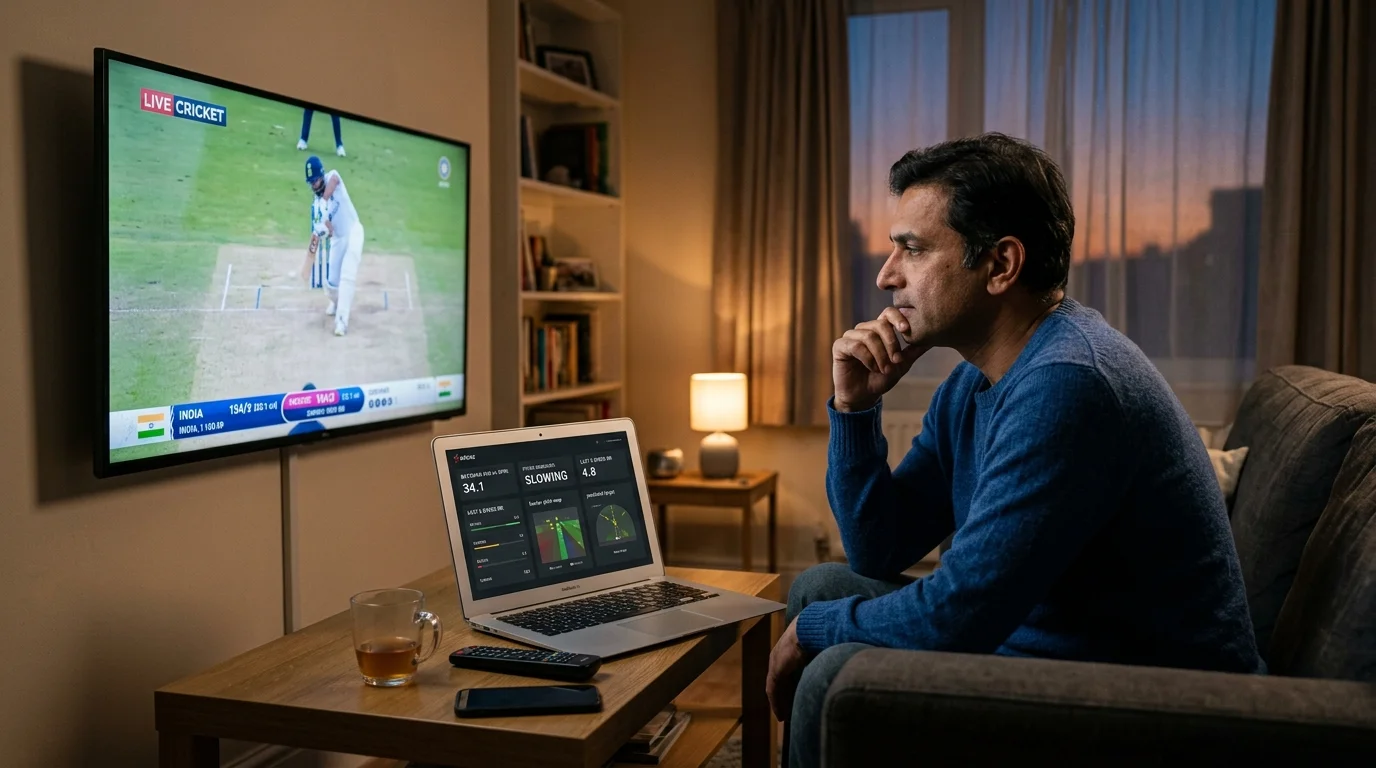 Wetter kombiniert eigene Beobachtung mit dem Modell bei einer Cricket-Entscheidung
