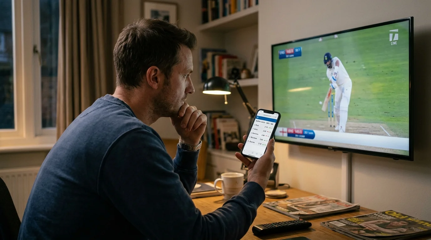 Beobachter bewertet die Leistung eines Cricketspielers live neu