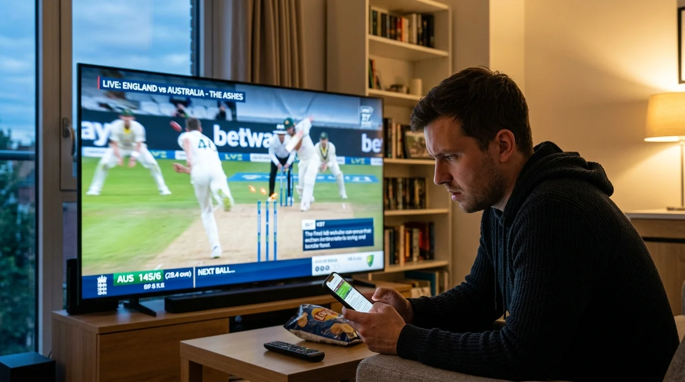 Schnelle Live-Cricketphase als Sinnbild für das erhöhte Risiko des Live-Wettens